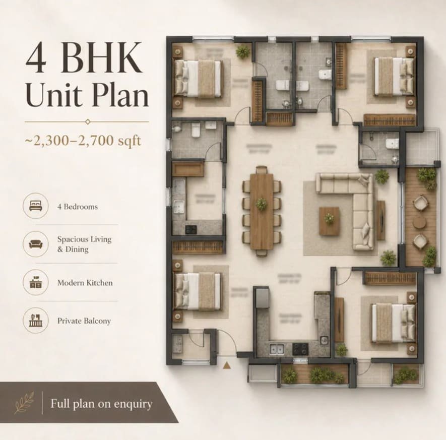 4bhk unit plan
