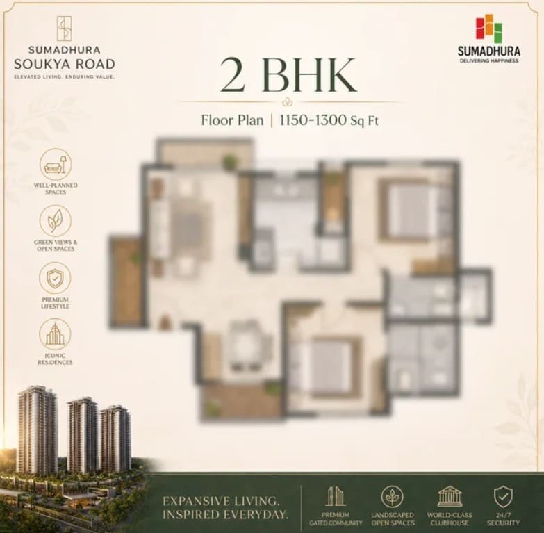 2bhk unit plan